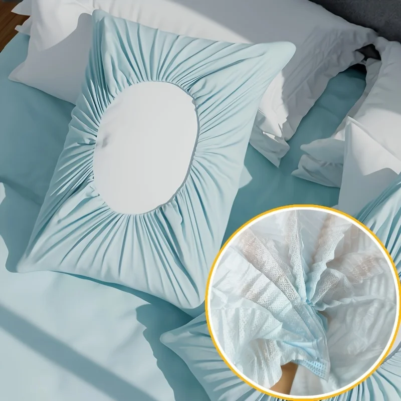 2/12pcs Disposable Travel Pillowcases Sweat-Proof Protective Pillow Covers Non-fabric Soft Bedding for TripsHotels Beauty Salons