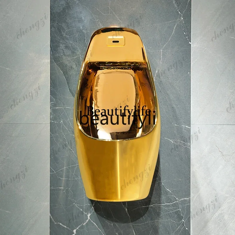 CC Automatic induction gold urinal ceramic men's local tyrant gold wall urinal