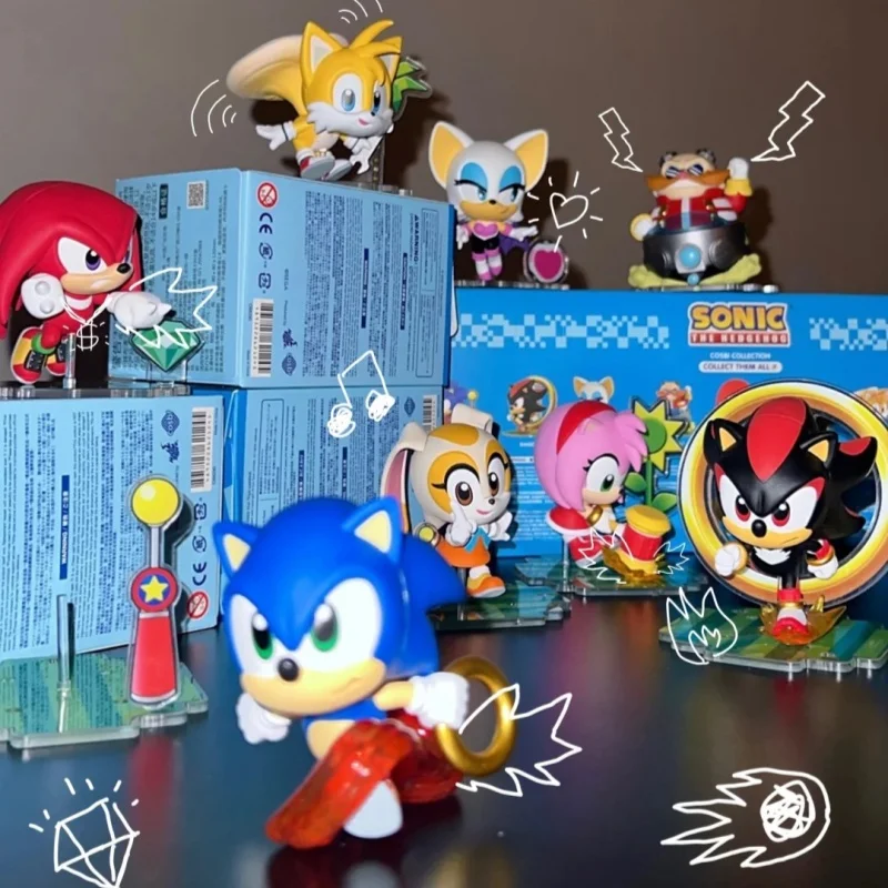 

Оригинальные популярные игрушки Ежик Соник Косби слепая коробка фигурки модель куклы настольный орнамент детские игрушки Рождественский подарок на день рождения