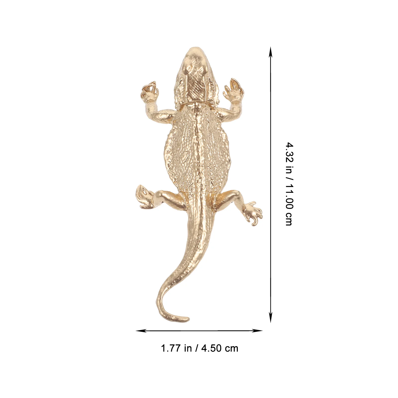 

Metal Lizard Statue Premium Alloy Reptile Decoration for Home Office Desk Sculpture Lightweight Animal Craft