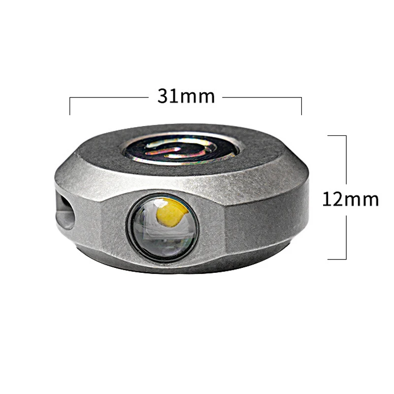 Titanium Alloy Mini Magnetic Rechargeable LED Portable Keychain Flashlight Outdoor Camping Hiking Portable EDC Tool