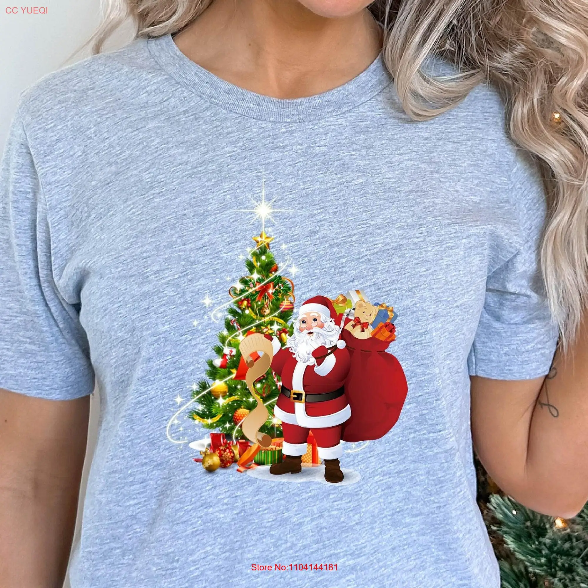 Santa's Sack T Shirt Dear Santa Claus Christmas Sarcastic Group Matching long or short sleeves