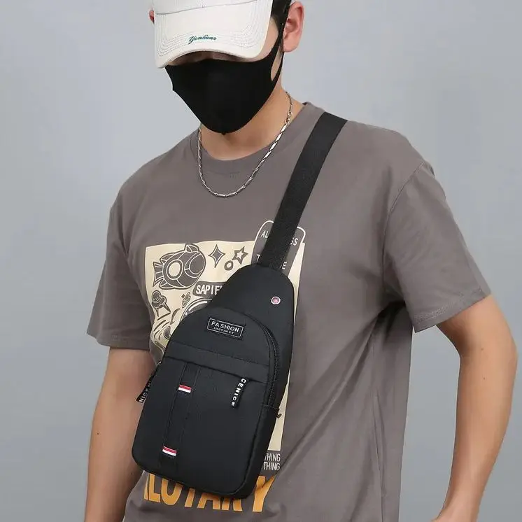 Bolsos de pecho para hombre, bolsos de un hombro tipo bandolera, gran capacidad, deportes al aire libre y ocio, bolso de hombro pequeño a la moda, billetera de negocios