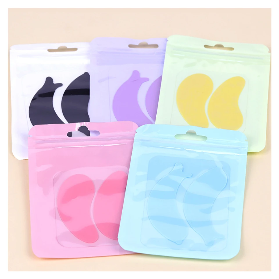 20/50/100Pairs Silicone Lash Pad Reusable Eyelash Extension Patch Eye Stickers Under Eye Pads Gel Eyelash Pad Graft Makeup Tools