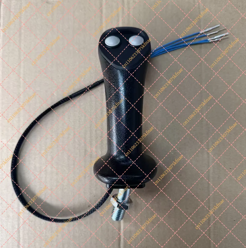 Dual Button Excavator Joystick Handle Assembly Rubber Grip Replacement Fit 16 Series Excavator Control Operating Spare Parts