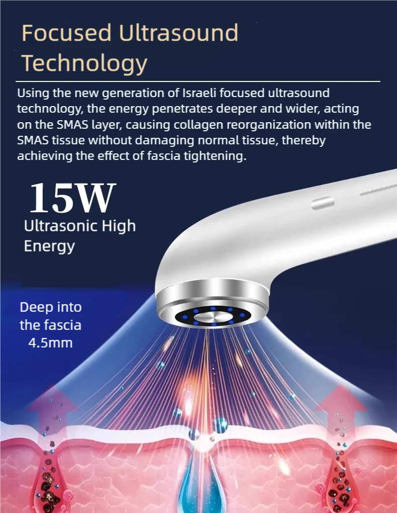جهاز تجميل بالموجات فوق الصوتية متعدد الوظائف بتردد الراديو، تجديد البشرة الخفيفة، جهاز مضاد للشيخوخة مكركرنت، يحسن الصلابة، يقلل من التجاعيد، ويعزز امتصاص منتجات العناية بالبشرة #3