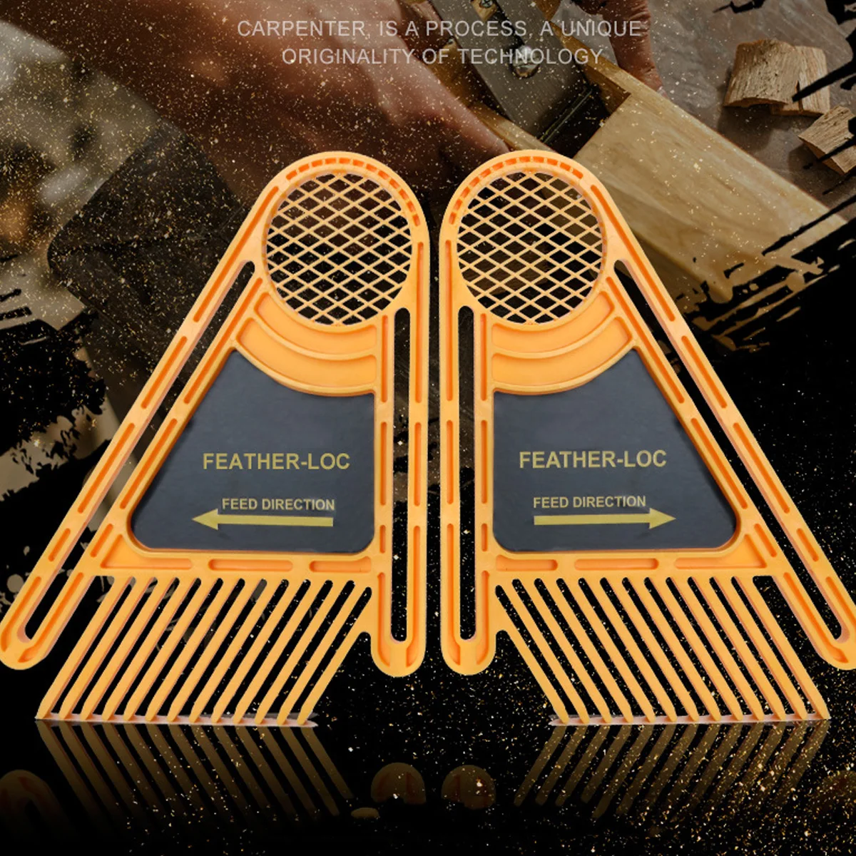 2 Packs Yellow Featherboard for Router Tables Saws, for Woodworking T-slots Miter Slots on Tablesaws, Router Band Saws and Fence