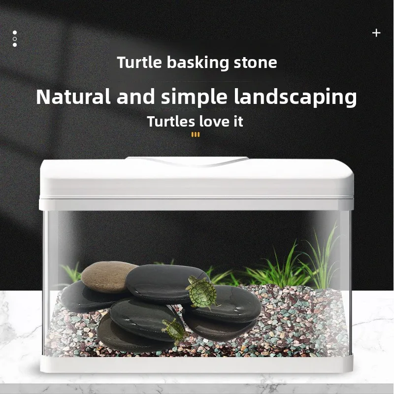 

Yellow River Rock Natural Original Painting Flat Turtle Sunbathing Platform Stone Fish Tank Scenery Goose Egg Stone