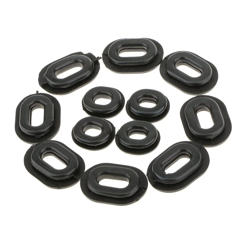 12Pcs Motorcycle Rubber Side Cover Grommets Replacement Gasket Fairings For CG125