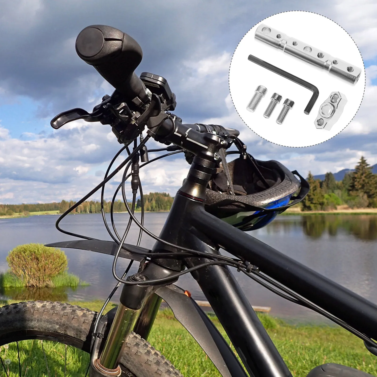 

Multi-Functional Motorcycle Rear View Mirror Extender Bracket Led Light Phone Holder Navigation Safety Parts Motorbike