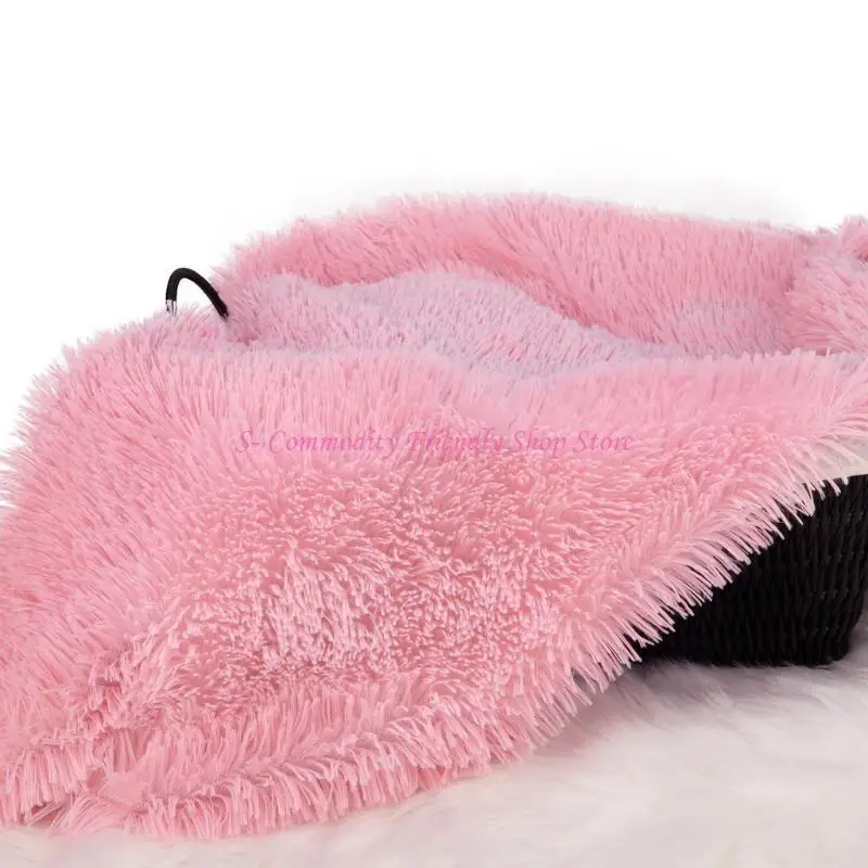 

85AE Newborn Photography Props Blankets Soft Long Fur Basket Filler.Baby Plush