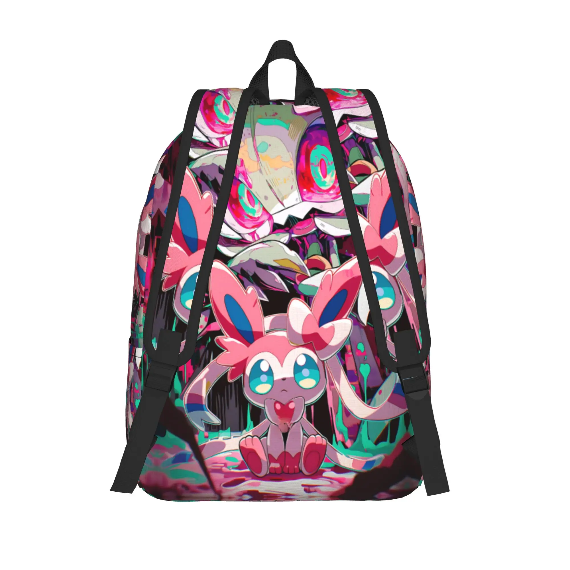 Fashion Pokemon Theme Backpack  Mochilas Vintage Camping Retro Washable Rucksack
