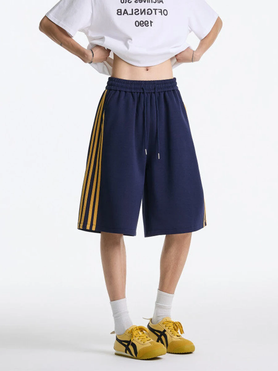 

American Sle Casual Heavyweight orts Men Summer 2025 New Trend Loose Running Sports Five-Quarter Length Men's Pants