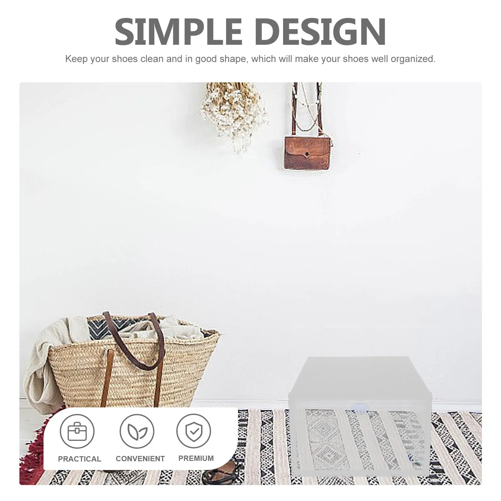 5개 신발 보관함 투명 적층형 정리함 가정용 옷장 신발 컨테이너 적층형 보관함 스니커즈 박스