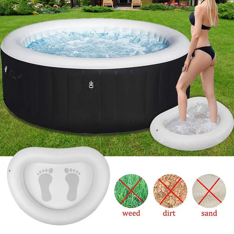 Foot Bath For Pool Entry Small Footprints Inflatable Pool Foot Soak Tub For Pool Entry Ladder Foot Wash Basin Clean Feet For