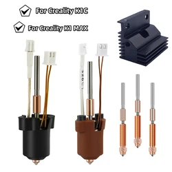 Hotend For Creality K1C K1 MAX Ceramic Heating Block Kit 0.4mm Quick-Swap Integrated Nozzle High Flow Printing 3D Printer Parts