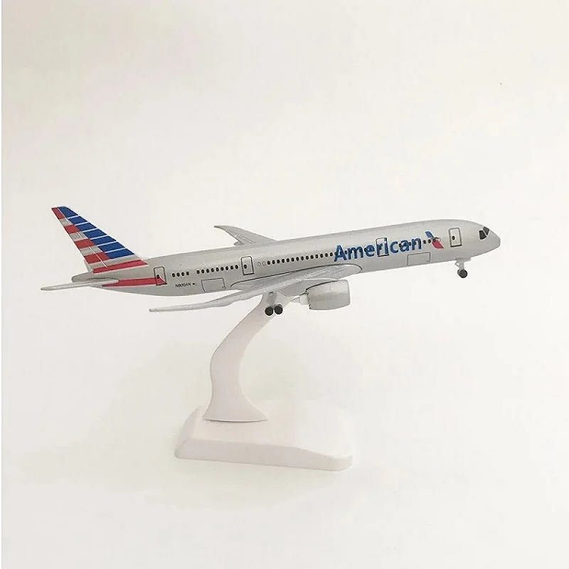 1/300 20CM American Airlines Boeing 777 Airplane Model With Landing Gear Alloy Metal Diecast Aircraft Model Toy plane Gift