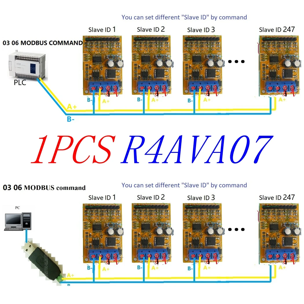 High-performance 7-Channel Voltage Sampler Module with RS485 ModBus RTU for PLC and ADC 4-20ma Sensor Integration