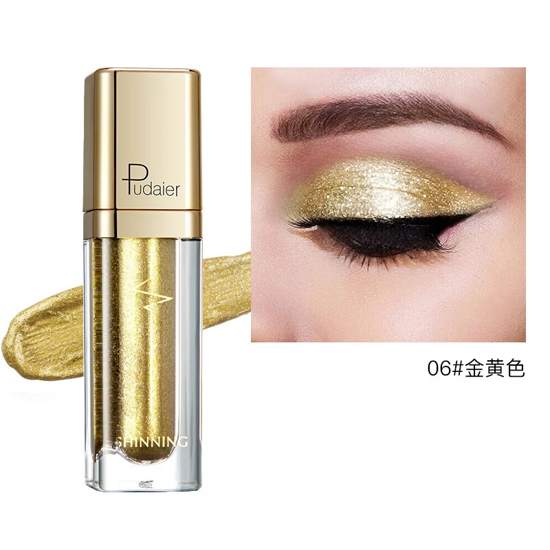 マルチクロームグリッターハイライター液体アイシャドウマルチクロームシマーカメレオンメイクアップ高光沢パール光沢のある女性パレット