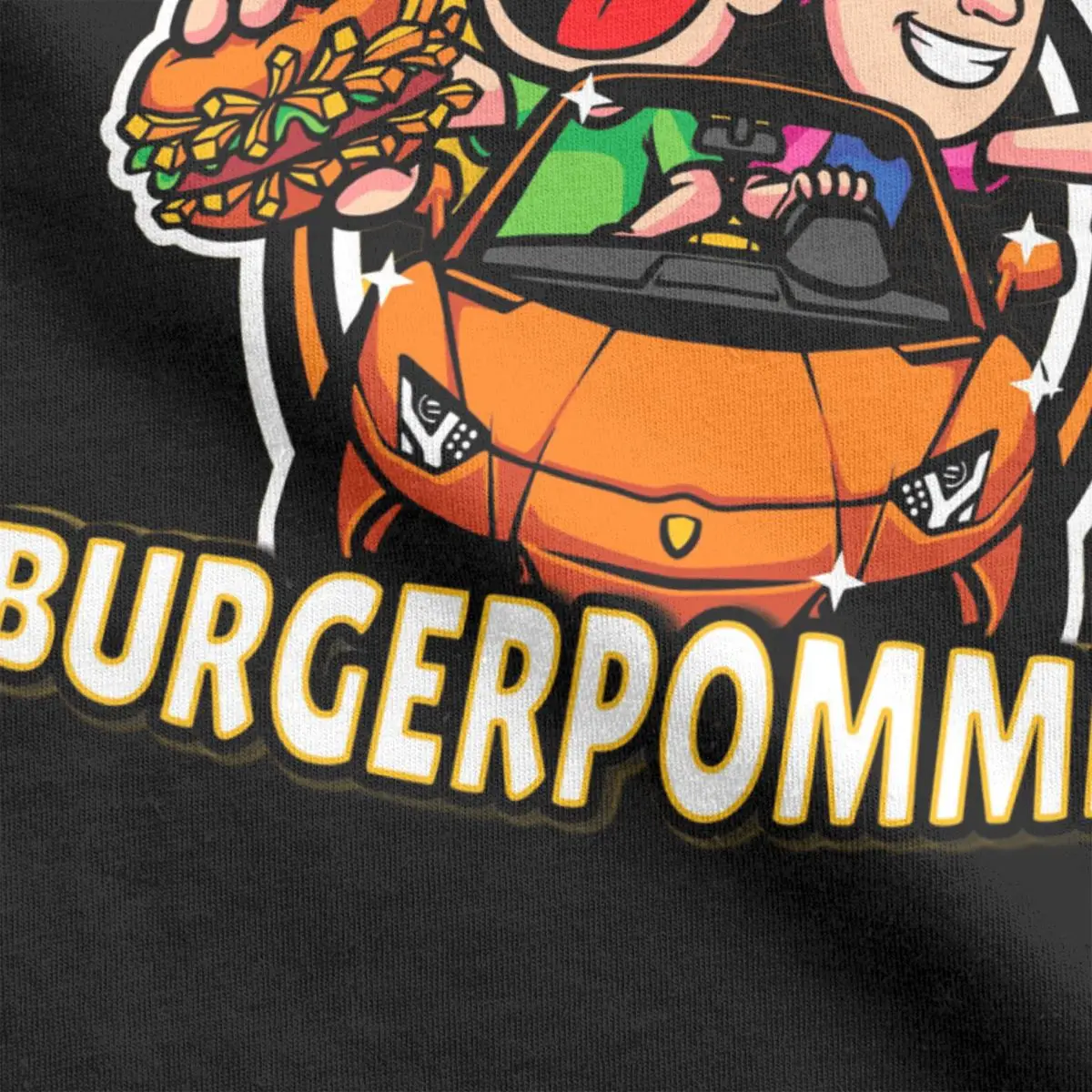 Summer Men Women Burgerpommes ICrimax Cartoon T Shirt Accessories Casual 100% Cotton 2024 New Songs T Shirts Top Tee Clothes