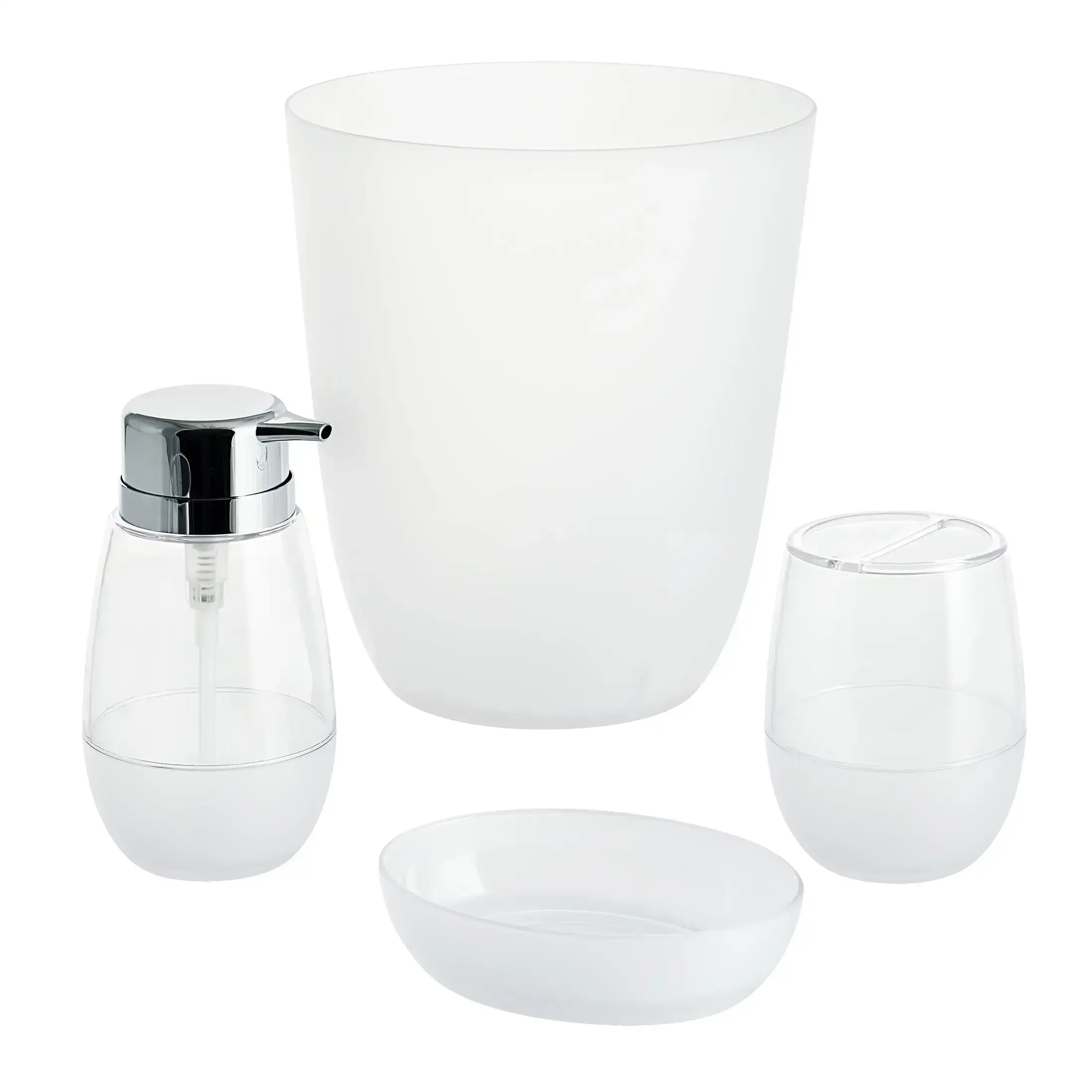 Mainstays True Color Plastic Clear Frost Soap Dish