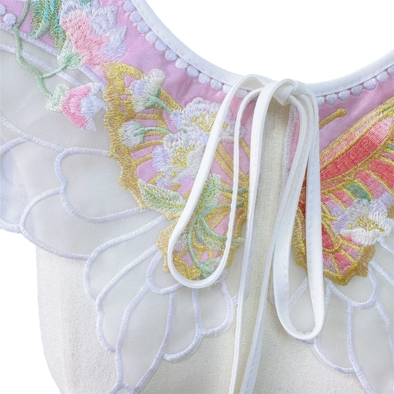 Embroidery Butterfly False Collar Female Universal Collar Decorative Accessories Dropship