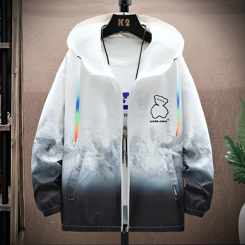 

Youth Summer Outdoor Wear Sun Protection Clothes Men's Lightweight Breathable Ice Silk Jaet Sli for Junior And High Sch...