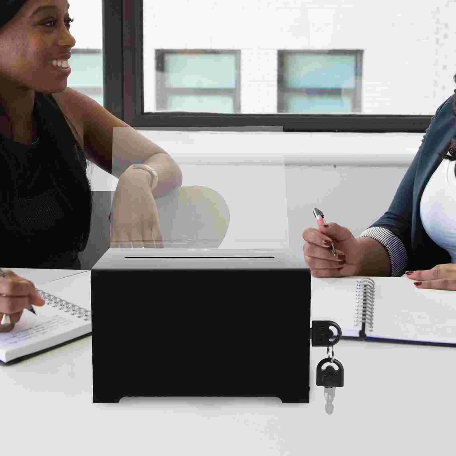 Acrylic Donation Box Case Letter Post Container Boxes for Fundraising with Lock