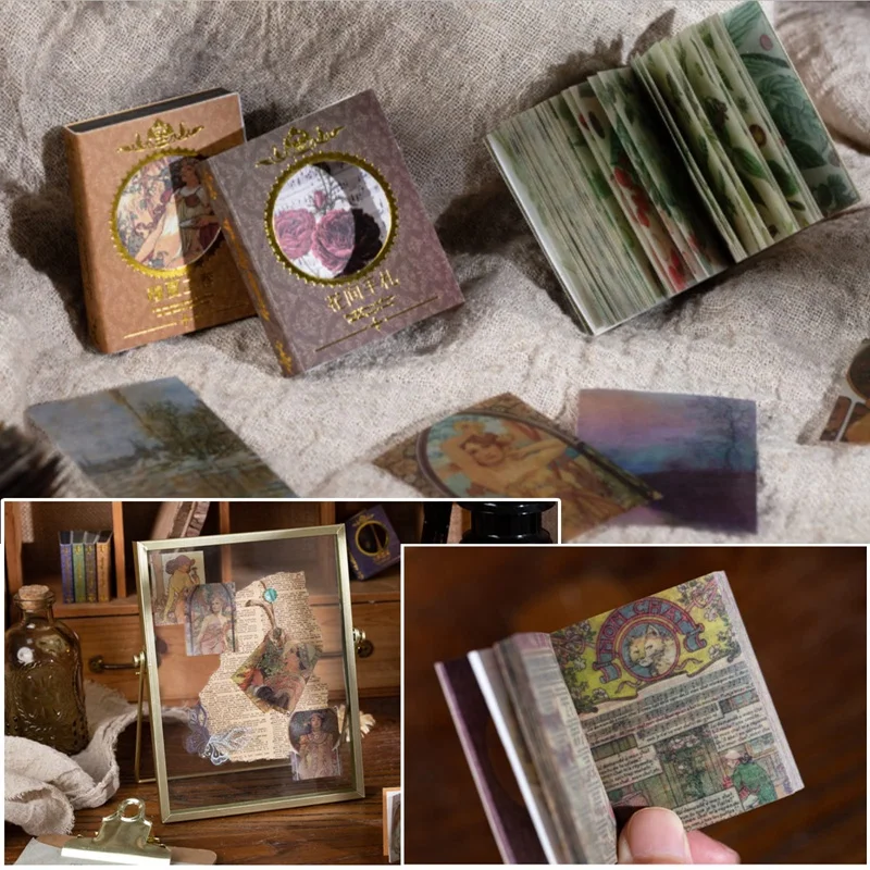 빈티지 타임 스크리닝 룸 종이 스크랩북, 카드 제작, 저널링 프로젝트, DIY 일기 장식, 6 가지 디자인, 606 매