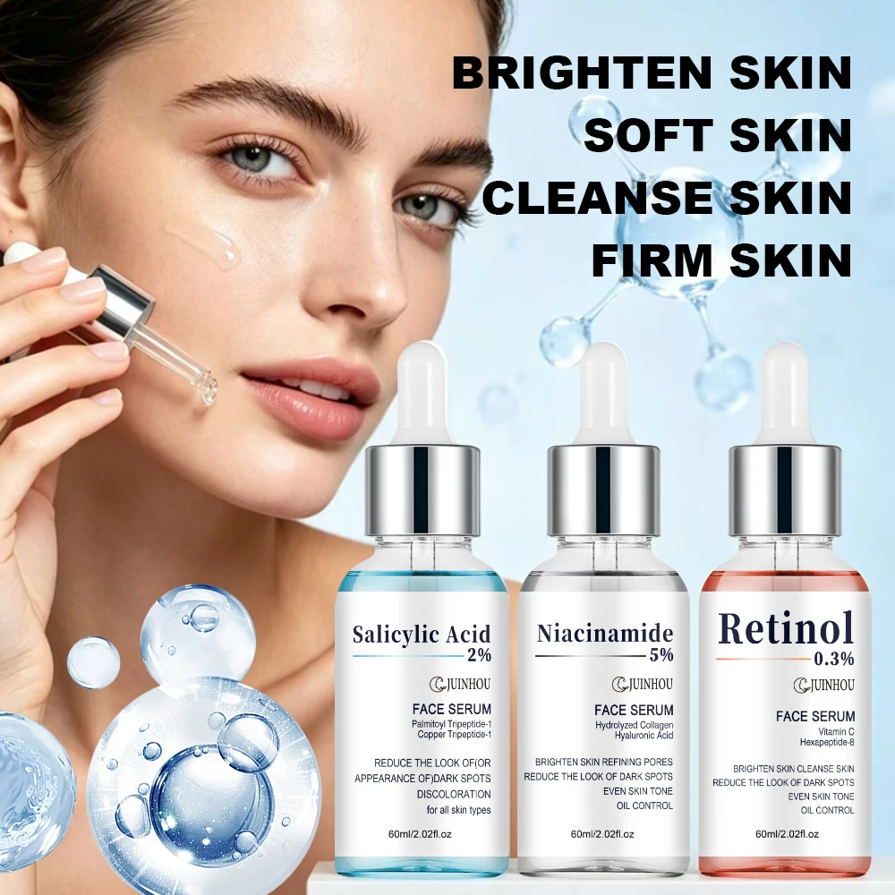 JUINHOU 3-teiliges Hautpflege-Serum Salicylsäure Niacinamid Retinol Aufhellend Porenverfeinernd Ölkontrolle Feuchtigkeitsspendend für Tägliche Hautpflege – Detail 8