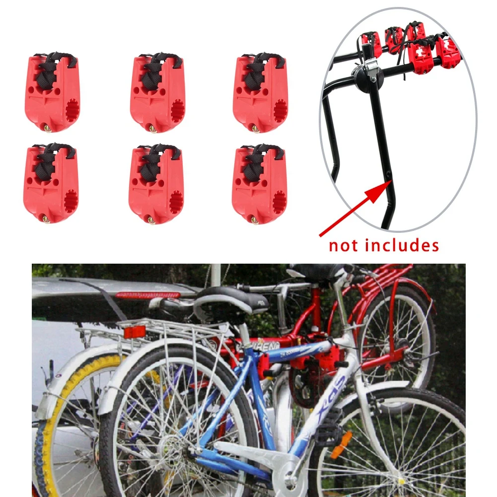 6pcs Car Bike Bicycle Rack Tow Hitch Mount, Carrier Spare Bar Hooks, Plastic Accessories, not including bike rack