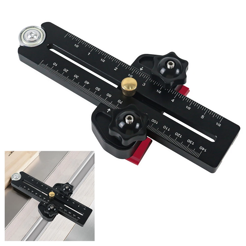 /Black /Aluminum /Thin Rip Jig Guide For Table Saw Miter Slot Narrow Strip Cutting Fence Router Band Saw Workshop Tool