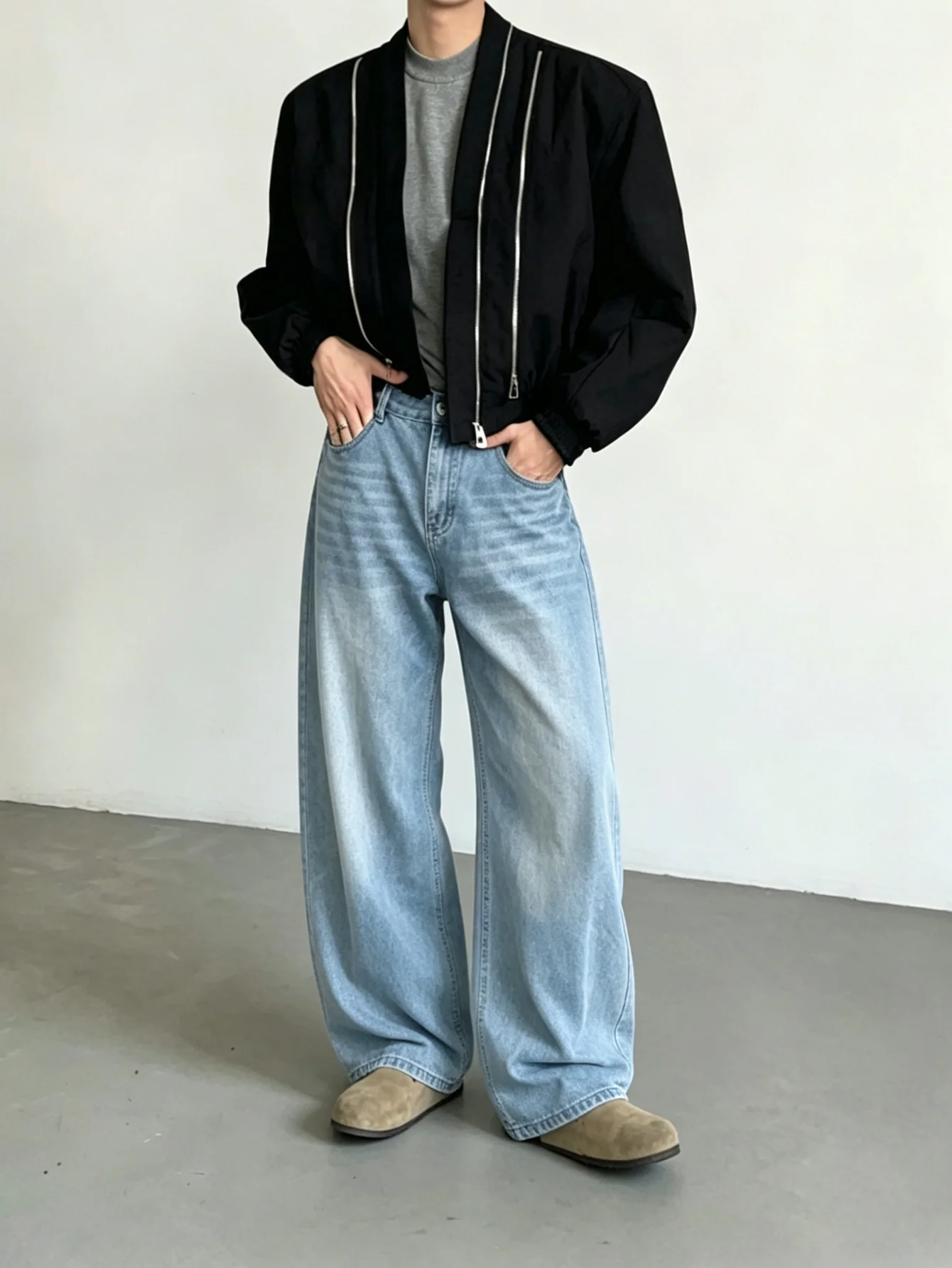 Slim Jeans For Man Original Blue Jeans Pants Y2K Drip Casual All Match Fashion Denim Wear JEANS pants for woman
