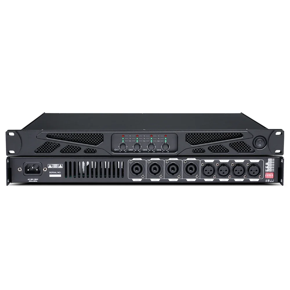 BG 4*600W 1000W Digital amplifier 4 Channel amplificadores profesional class d Power Amplifier DJ Audio Sound Processor System
