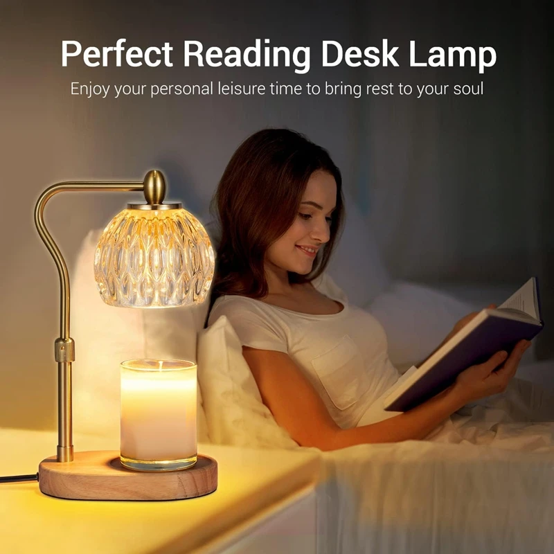 Candle Warmer, Candle Warmer Lamp With Timer & Dimmer Candle Warmer Height Adjustable Scented Candles US Plug Easy To Use