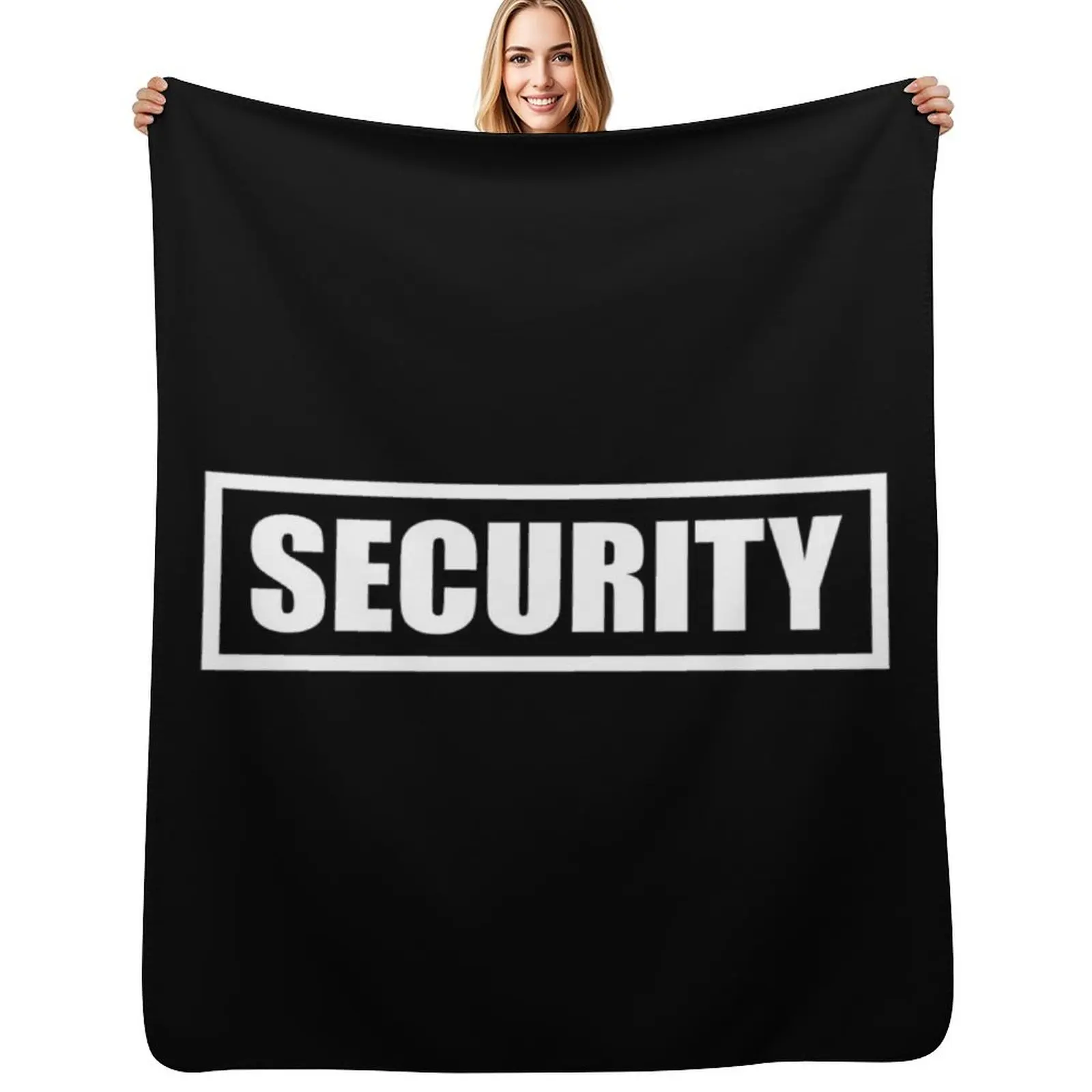Security - Funny Gift Throw Blanket Faux Fur Soft Warm Blanket for Bed
