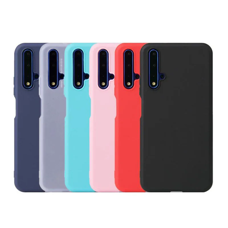 For Huawei Honor 20 Ultra-thin Matte colorful Case for Huawei Honor20 silicone TPU Soft Case Huawei Nova 5T Nova 5 t Cover