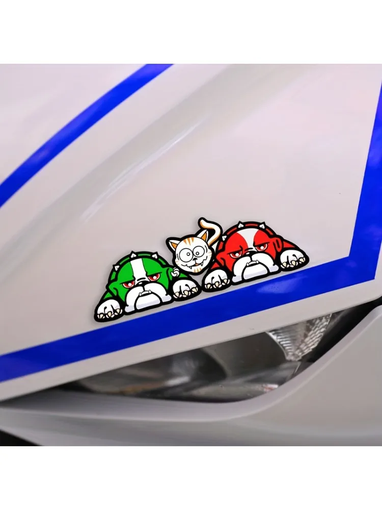 AliExpress NONE Waterproof Reflective Pet Quito & Turtles Sticker - For Motorcycle, Car, Electric Vehicles & Notebooks