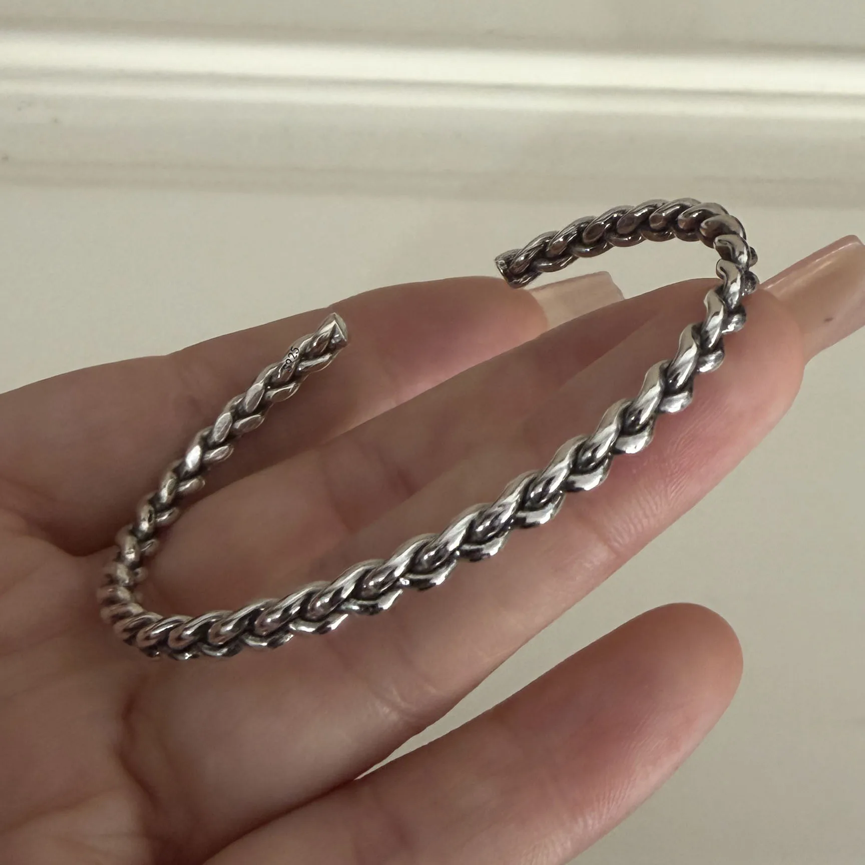 925 Sterling Silver Bracelets for Women Men String Accessories Trend Vintage Narrow Chain Pendant Party Jewelry Gift