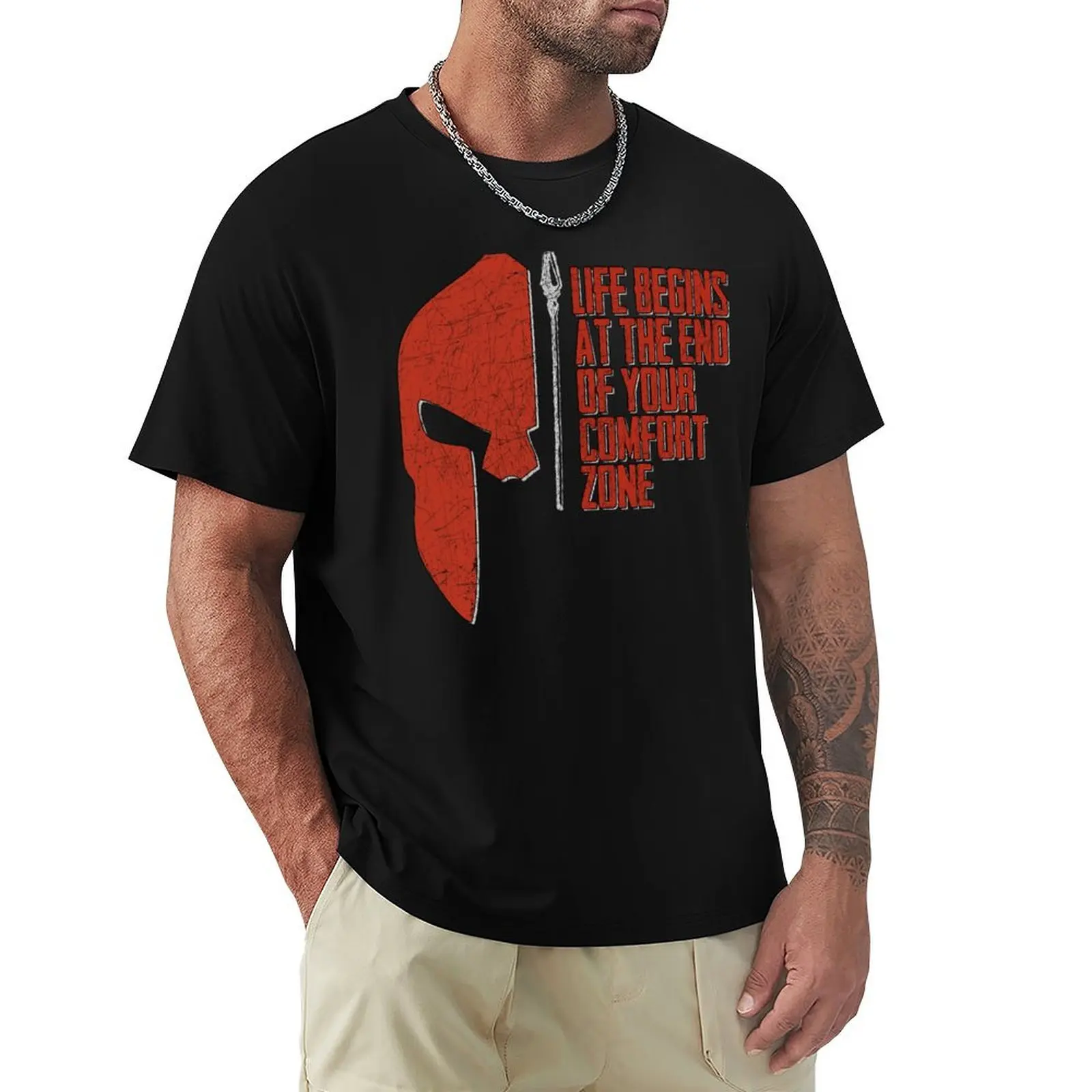 

Spartan Race T-shirt customizeds heavyweights oversized anime clothes black t shirts for men