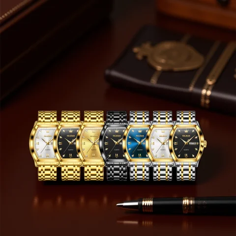 OLEVS 5528 Herrenuhr Quarzuhr Multifunktionale Chronographenuhr Für Männer 30 m Wasserdicht Leuchtende Phase Box Original