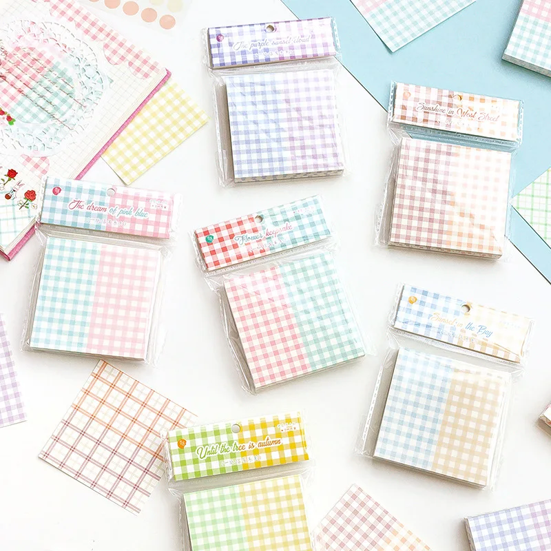 Grid Collage Memo Pad Decoration DIY Material Scrapbooking Message Schedule Notes Paper Notepad Cute Stationery School Supplies