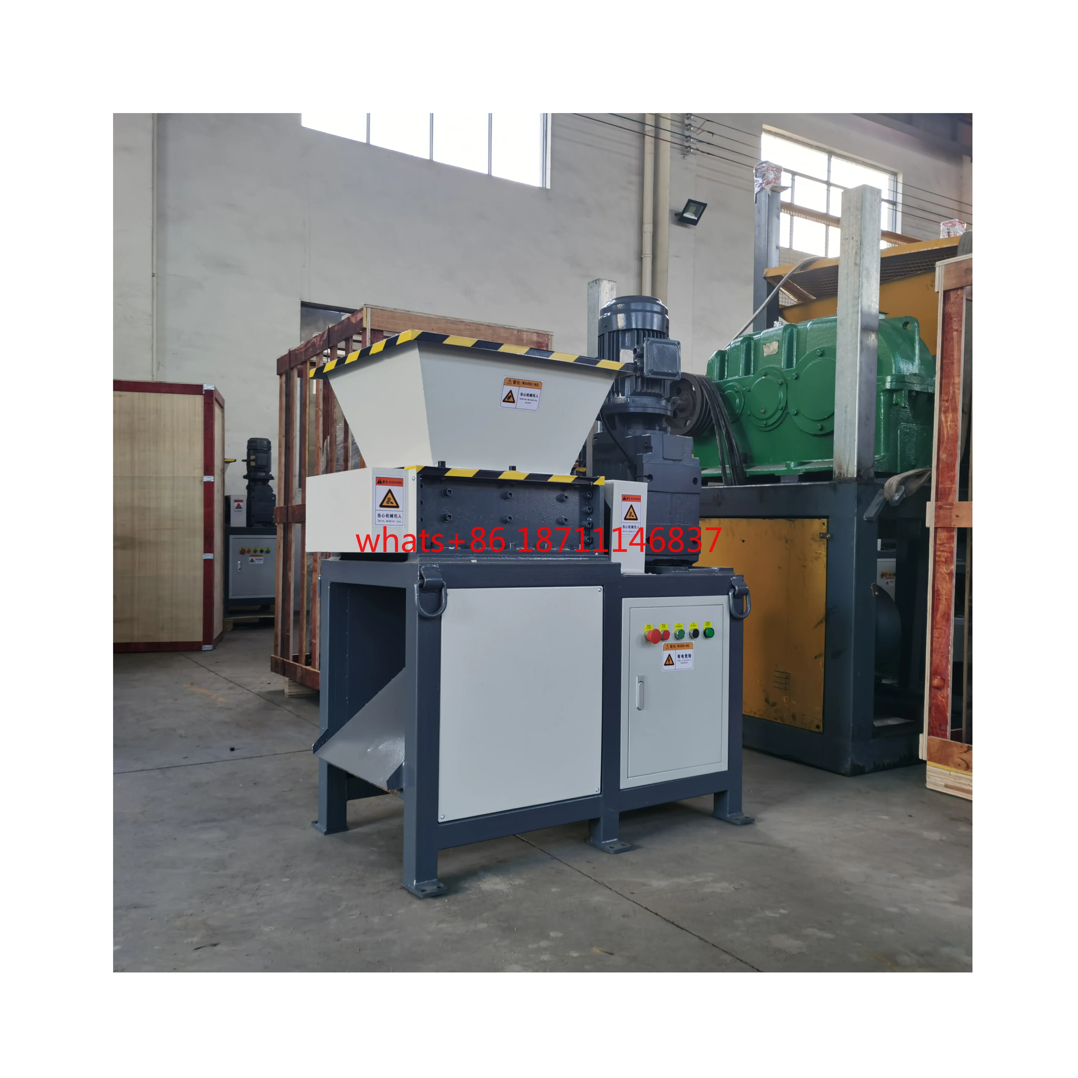 1600  Shaft Shredder/ Waste Tin Barrel Old Cable Ewaste Mill Waste Shredding Machine For Sale