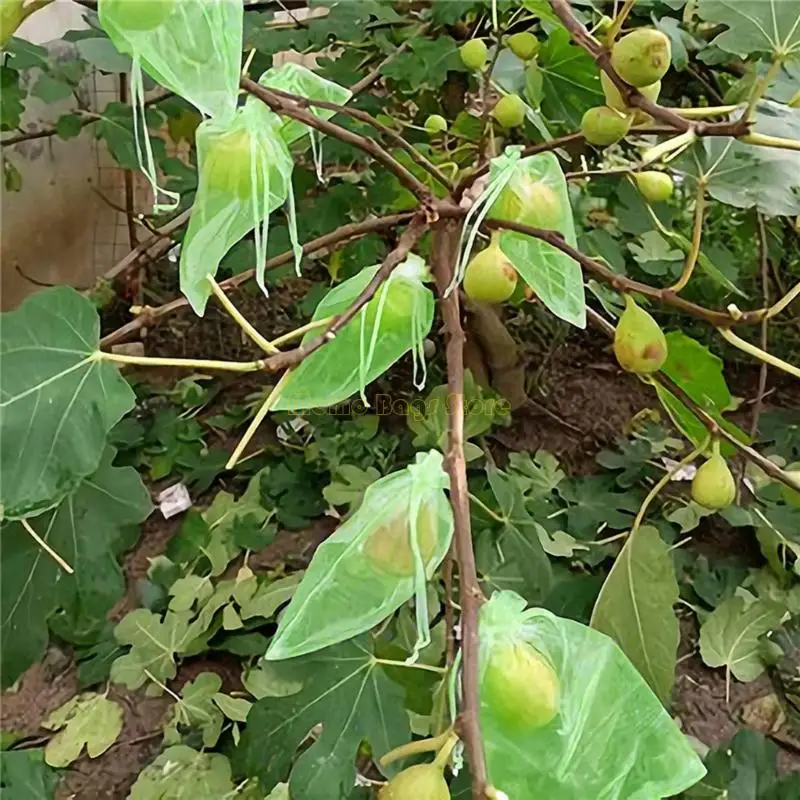 X90D Reusable Polyester Fruit Protections Sleeves for Orchards Gardening Bird Insect Preventions Breathable Drawstring Design