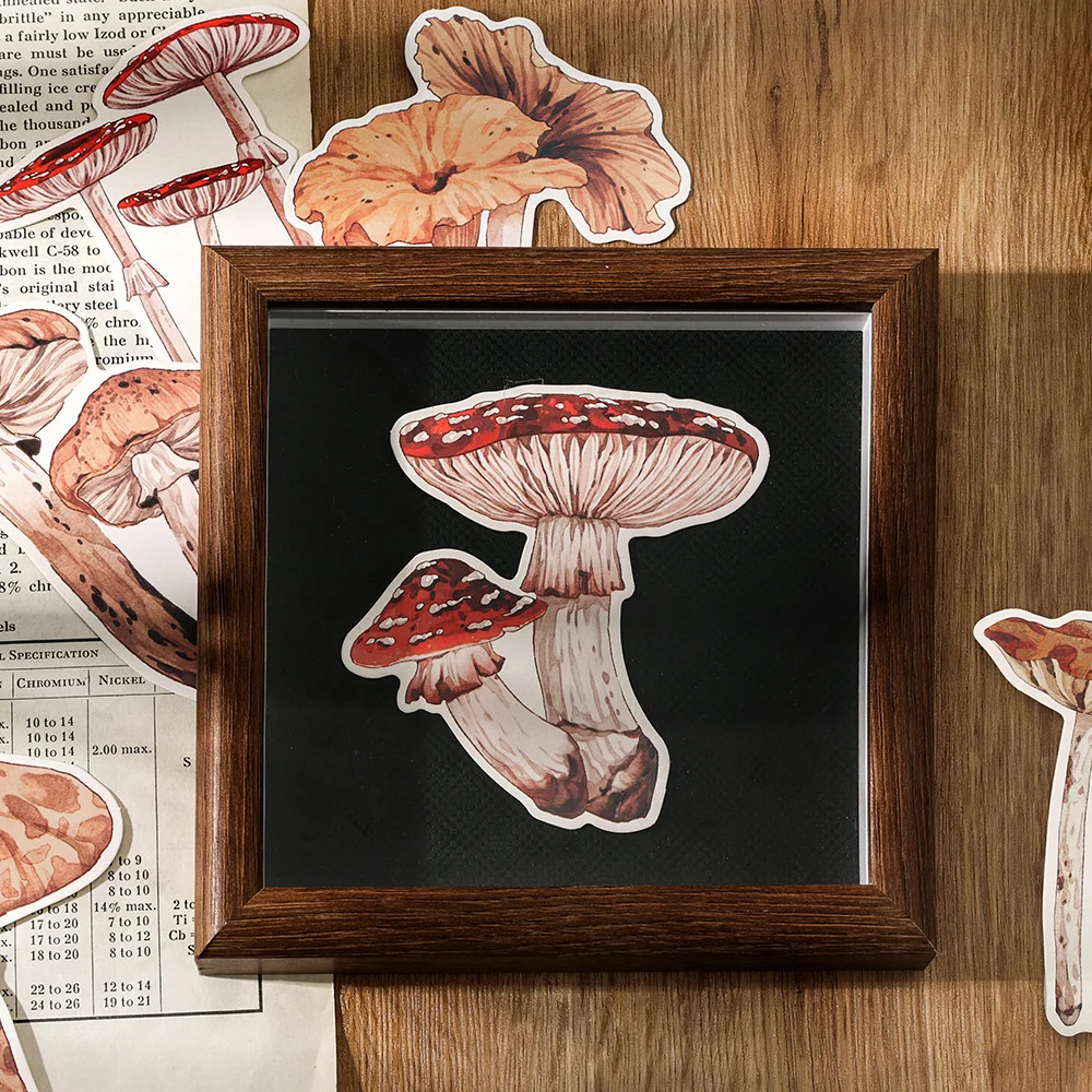 15 pcs/pack Mushroom Love Series postcard Decorative paper Labels Decorative Diary Album Junk Journal Supplies