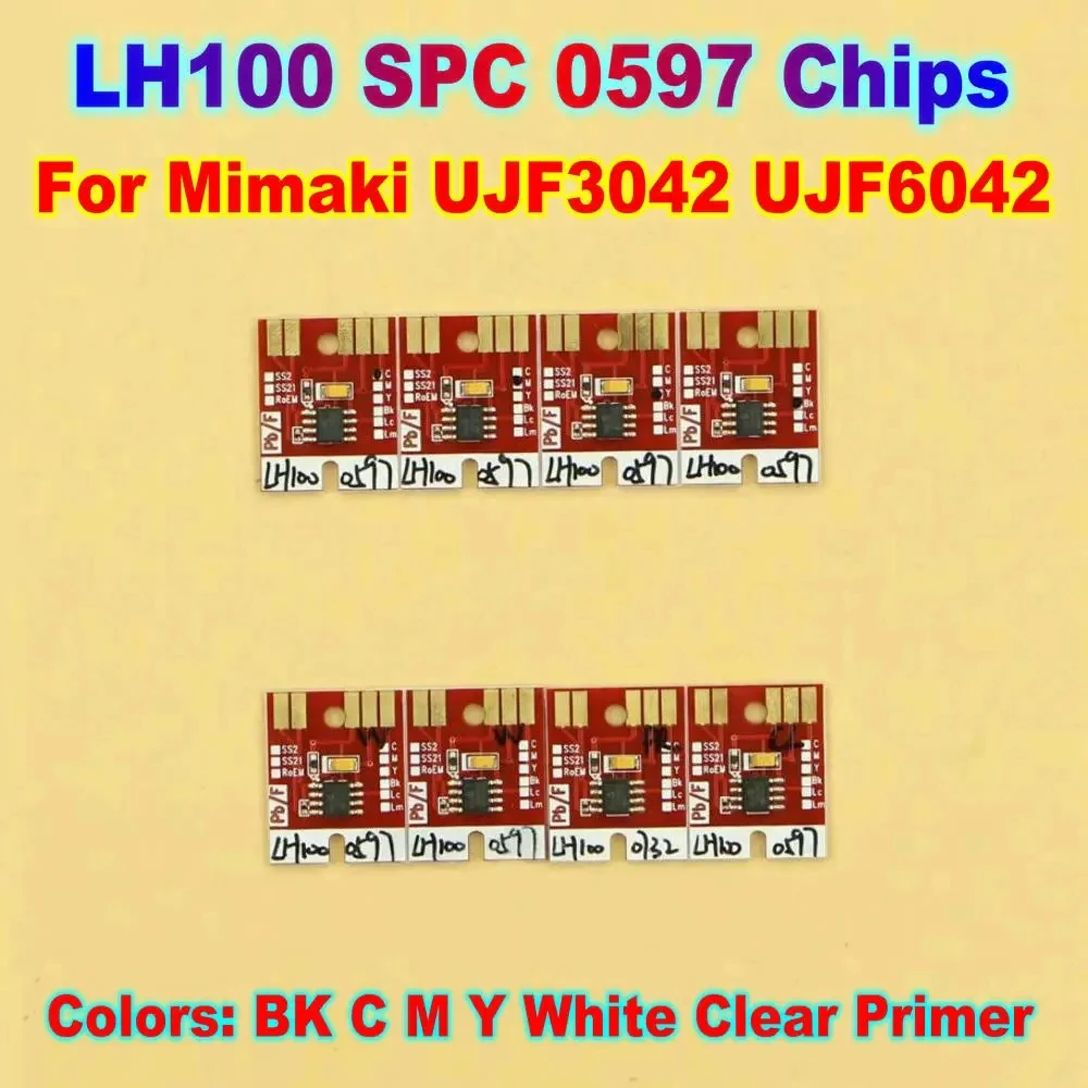 Permanent Printer Mimaki LH100 Chips for Mimaki UJF3042 UJF6042 Chip LH 100 Spc 0597 PRIMER 0731 Mimaki LH100 Printers Ic Chip