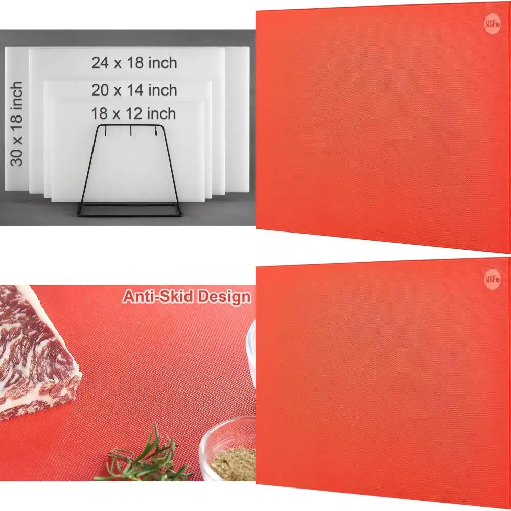 

Красная коммерческая пластиковая разделочная доска 30x18, толщина 0,5, противоскользящая, можно мыть в посудомоечной машине