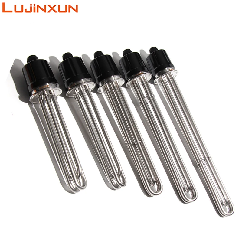 LUJINXUN 2 cale potrójny element grzejny do warzenia SUS304 3/4,5/6/9/12kw zanurzeniowy woda rurowy grzejnik elektryczny 220 V 380 V 1 szt.
