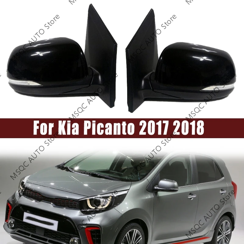 For Kia Picanto 2017 2018 Auto Rearview Mirror Assembly Car Electric With Lamp Auto Side Rear Mirror Assembly Accessories