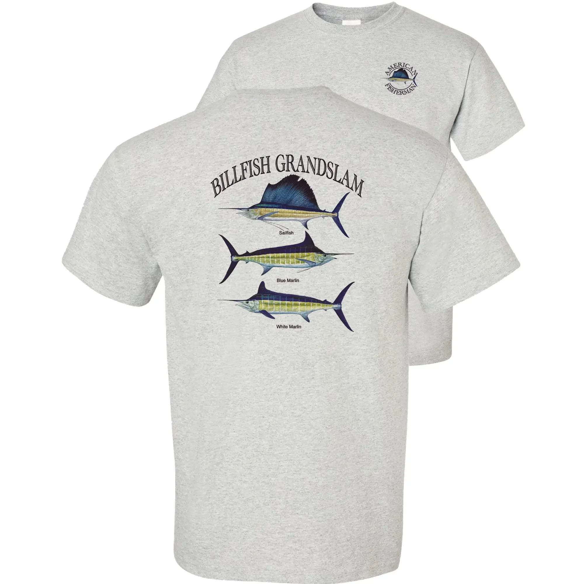 Blue Marlin, Sailfish, White Marlin, American Fisherman T-Shirt 100% Cotton O-Neck Short Sleeve Casual Mens T-shirt Size S-3XL